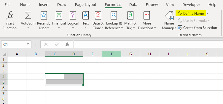 Excel and Ranges step 3