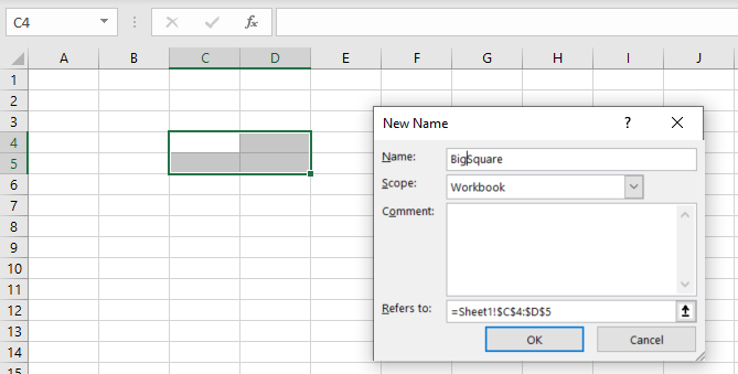 Excel and Ranges step 4