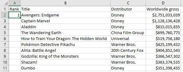 Excel and Ranges step 8