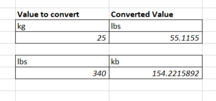 convert 1 2 kg to lbs